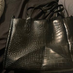 Shein black leather purse